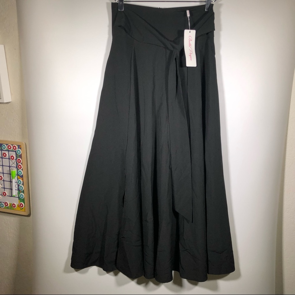 Belle Poque Women'S High Waist A-Line Pocket Skirt